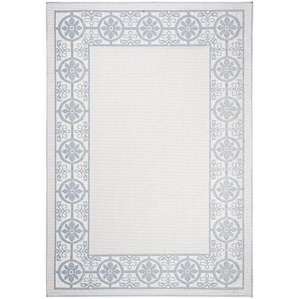 Safavieh 9 x 12 ft. Bermuda 800 Power-Loomed Rectangle Rug Ivory & Light Blue BMU815B-9 - main